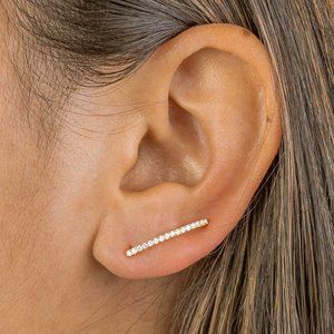 Alco Boca Ear Climbers - Silver